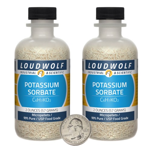 Potassium Sorbate - 4 Ounces in 2 Bottles