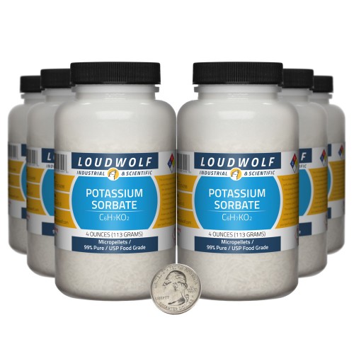 Potassium Sorbate - 1.5 Pounds in 6 Bottles