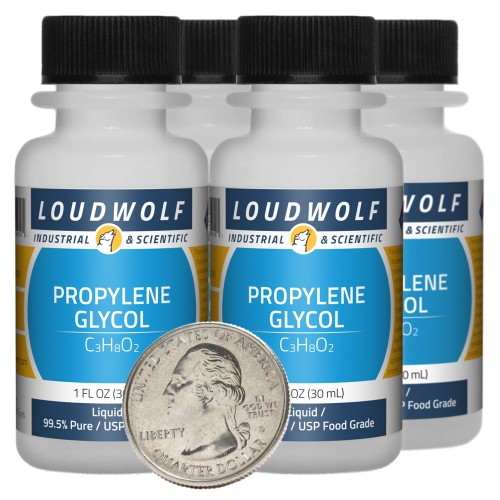 Propylene Glycol - 4 Fluid Ounces in 4 Bottles