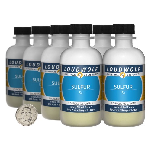 Sulfur - 1.5 Pounds in 8 Bottles Sulfur - 1.5 Pounds in 8 Bottles