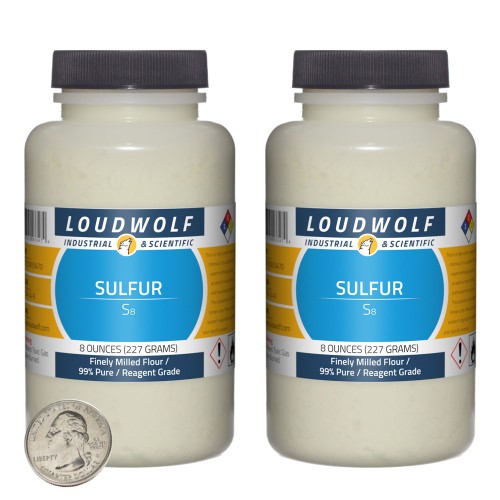 Sulfur - 1 Pound in 2 Bottles Sulfur - 1 Pound in 2 Bottles
