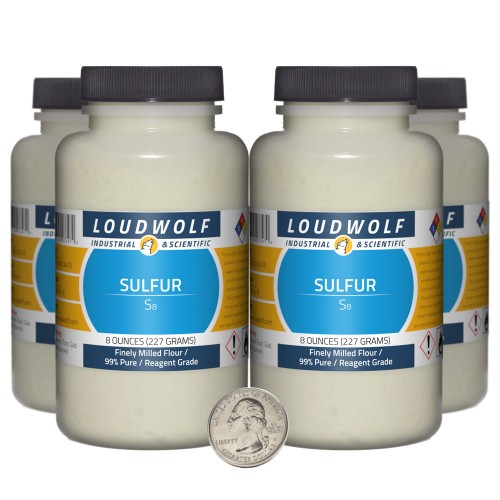 Sulfur - 2 Pounds in 4 Bottles Sulfur - 2 Pounds in 4 Bottles