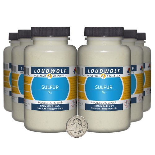 Sulfur - 3 Pounds in 6 Bottles Sulfur - 3 Pounds in 6 Bottles