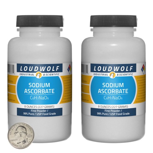 Sodium Ascorbate - 1 Pound in 2 Bottles