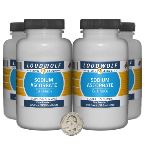 Sodium Ascorbate - 2 Pounds in 4 Bottles