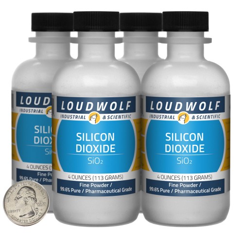 Silicon Dioxide - 1 Pound in 4 Bottles