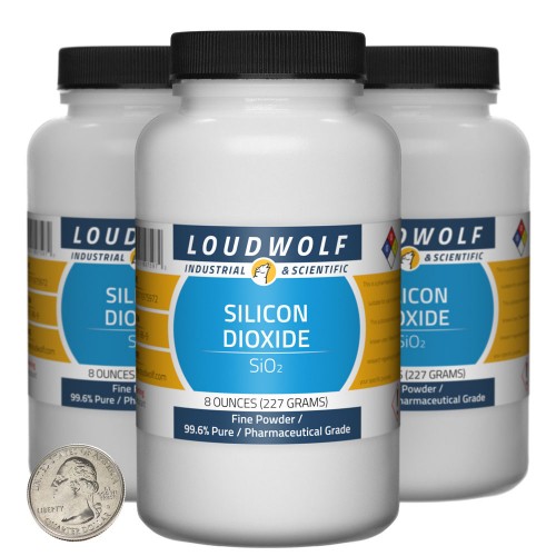 Silicon Dioxide - 1.5 Pounds in 3 Bottles
