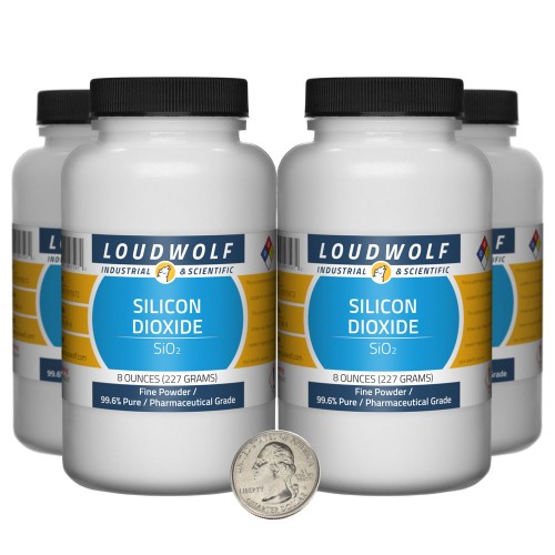 Silicon Dioxide - 2 Pounds in 4 Bottles
