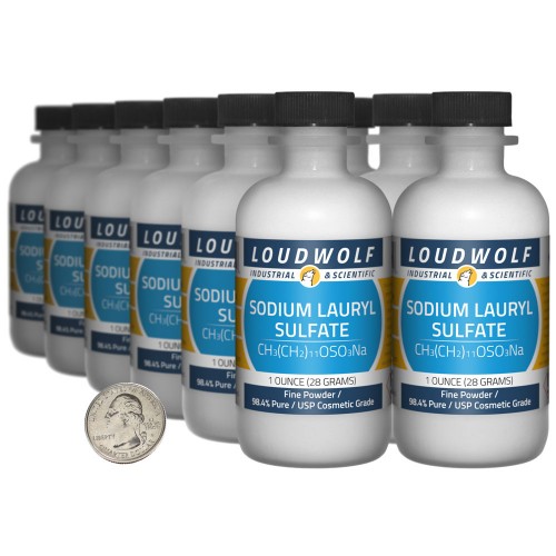 Sodium Lauryl Sulfate - 12 Ounces in 12 Bottles