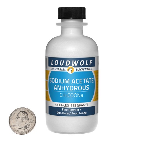 Sodium Acetate Anhydrous - 4 Ounces in 1 Bottle