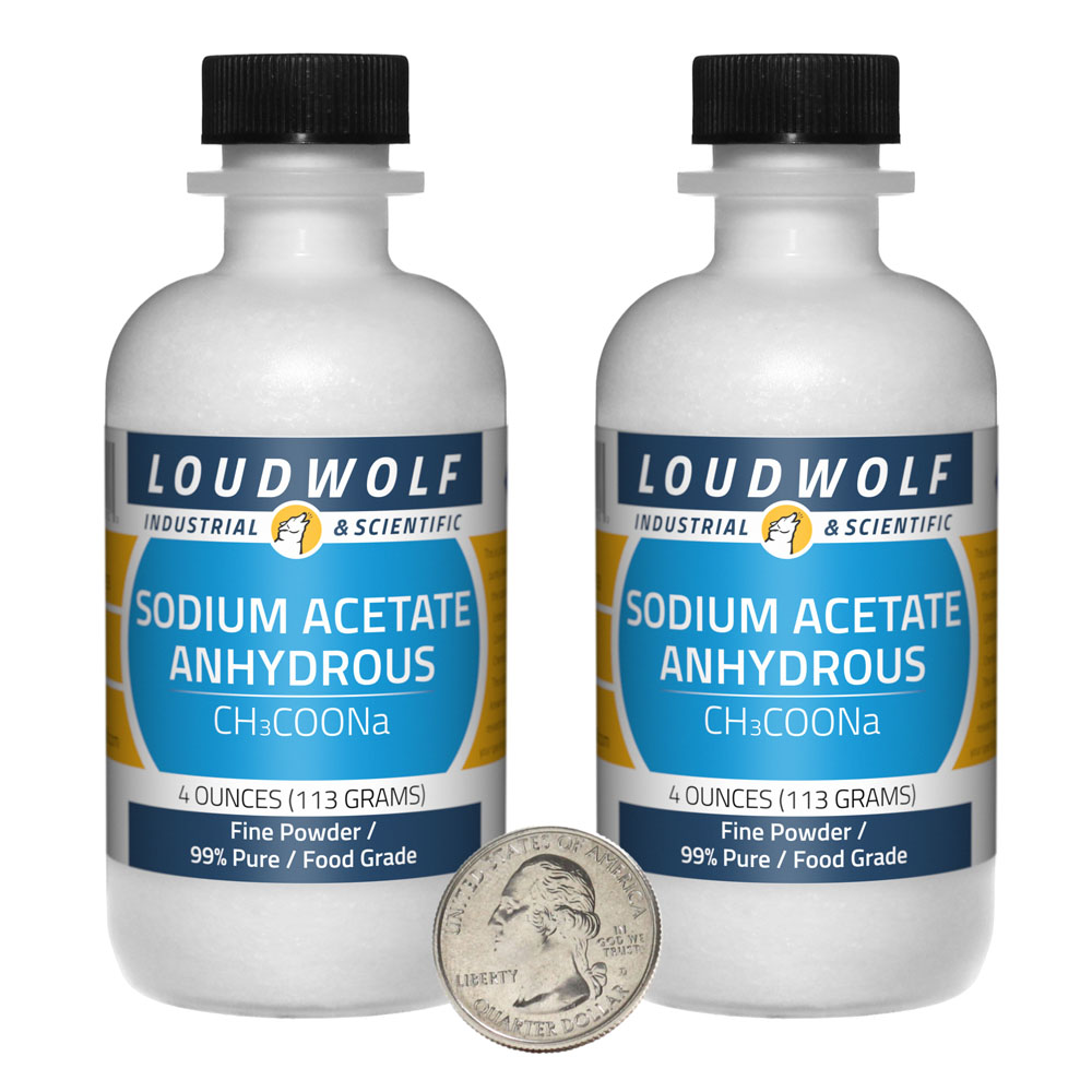 Sodium Acetate Anhydrous - 8 Ounces in 2 Bottles Sodium Acetate Anhydrous - 8 Ounces in 2 Bottles