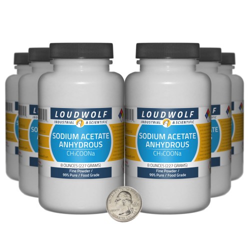 Sodium Acetate Anhydrous - 3 Pounds in 6 Bottles Sodium Acetate Anhydrous - 3 Pounds in 6 Bottles