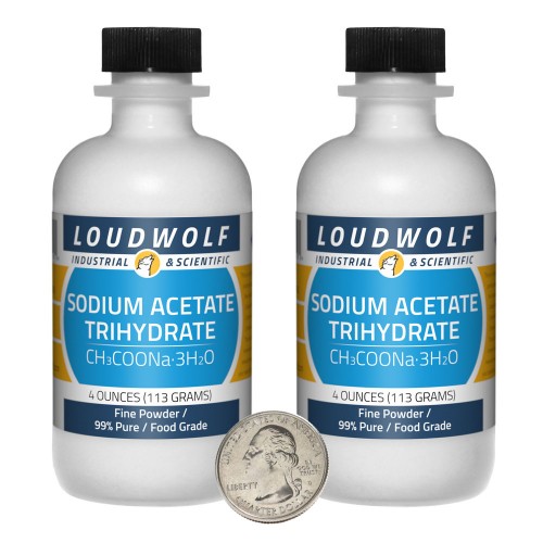 Sodium Acetate Trihydrate - 8 Ounces in 2 Bottles Sodium Acetate Trihydrate - 8 Ounces in 2 Bottles
