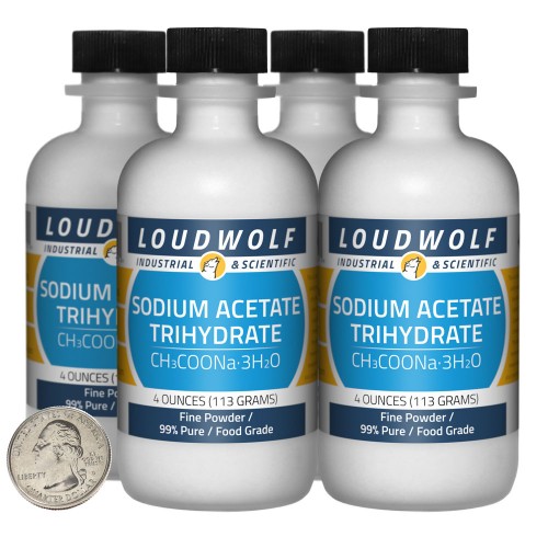 Sodium Acetate Trihydrate - 1 Pound in 4 Bottles Sodium Acetate Trihydrate - 1 Pound in 4 Bottles