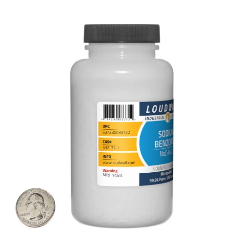 Sodium Benzoate - 4 Ounces in 1 Bottle