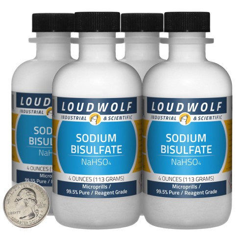 Sodium Bisulfate - 1 Pound in 4 Bottles
