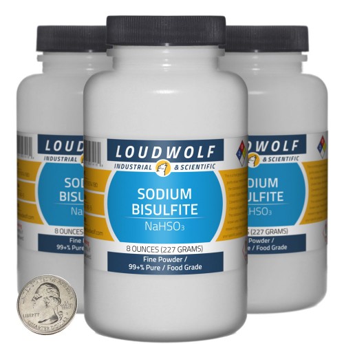 Sodium Bisulfite - 1.5 Pounds in 3 Bottles