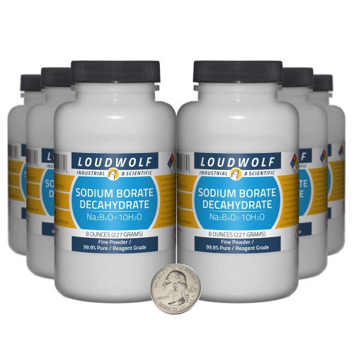 Sodium Borate Decahydrate - 3 Pounds in 6 Bottles