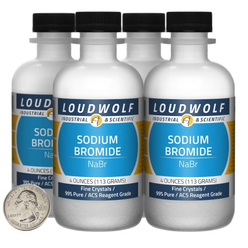 Sodium Bromide - 1 Pound in 4 Bottles
