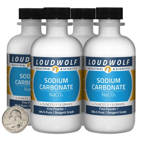 Sodium Carbonate - 1 Pound in 4 Bottles