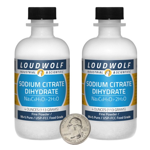 Sodium Citrate Dihydrate - 8 Ounces in 2 Bottles Sodium Citrate Dihydrate - 8 Ounces in 2 Bottles