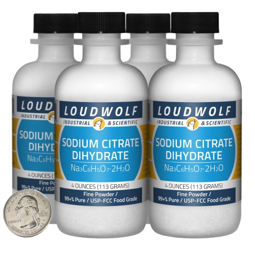 Sodium Citrate Dihydrate - 1 Pound in 4 Bottles Sodium Citrate Dihydrate - 1 Pound in 4 Bottles