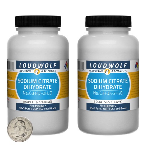 Sodium Citrate Dihydrate - 1 Pound in 2 Bottles Sodium Citrate Dihydrate - 1 Pound in 2 Bottles