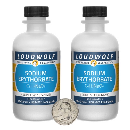 Sodium Erythorbate - 8 Ounces in 2 Bottles