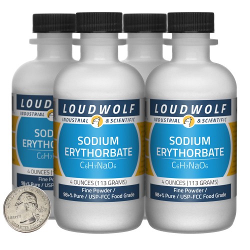 Sodium Erythorbate - 1 Pound in 4 Bottles