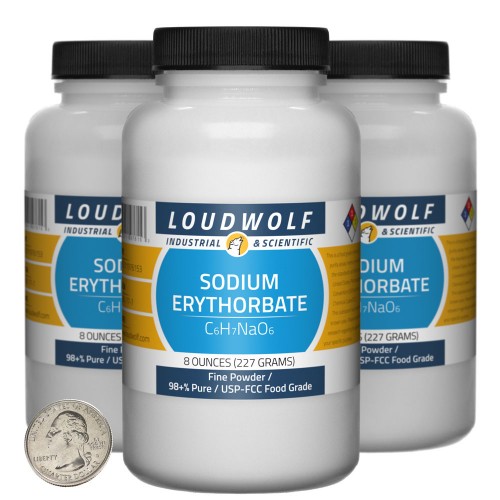 Sodium Erythorbate - 1.5 Pounds in 3 Bottles