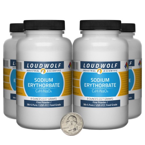 Sodium Erythorbate - 2 Pounds in 4 Bottles
