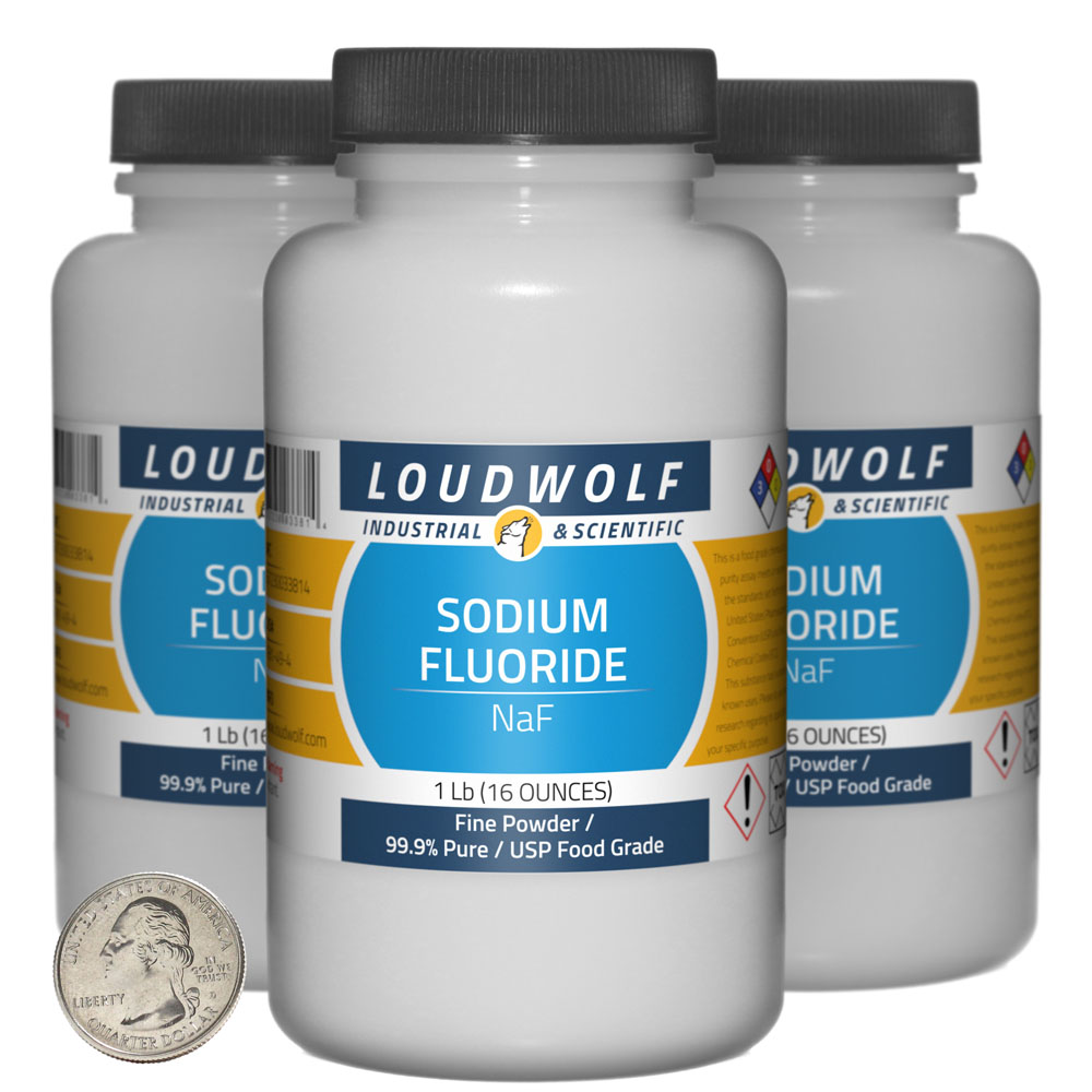 Sodium Fluoride - 3 Pounds in 3 Bottles Sodium Fluoride - 3 Pounds in 3 Bottles