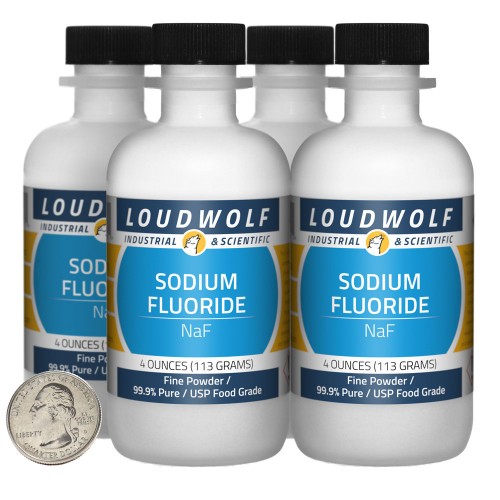 Sodium Fluoride - 1 Pound in 4 Bottles Sodium Fluoride - 1 Pound in 4 Bottles