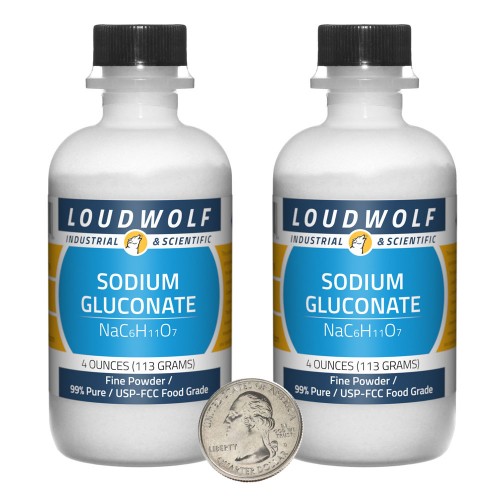 Sodium Gluconate - 8 Ounces in 2 Bottles
