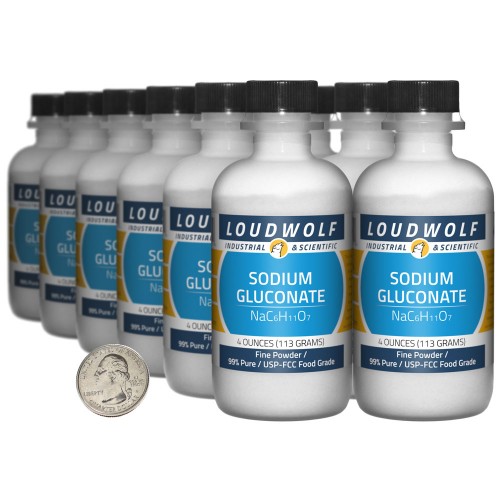 Sodium Gluconate - 3 Pounds in 12 Bottles