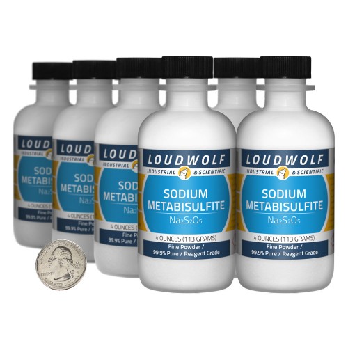 Sodium Metabisulfite - 2 Pounds in 8 Bottles