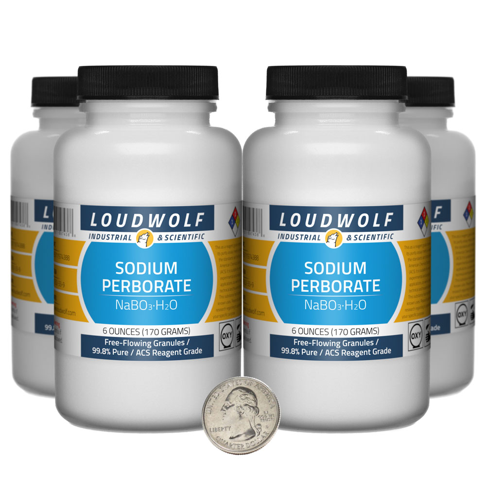 Sodium Perborate - 1.5 Pounds in 4 Bottles Sodium Perborate - 1.5 Pounds in 4 Bottles