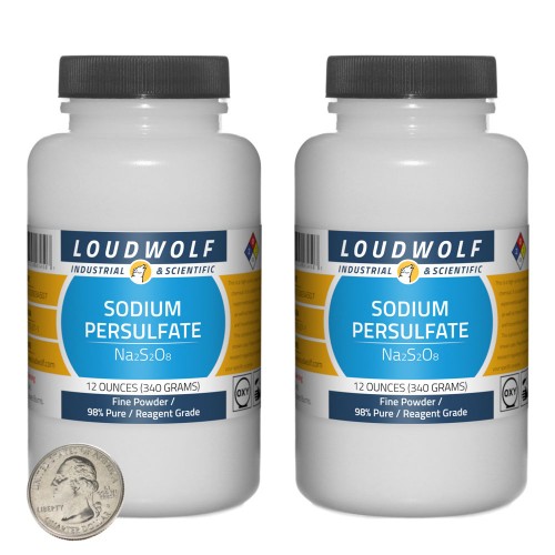 Sodium Persulfate - 1.5 Pounds in 2 Bottles