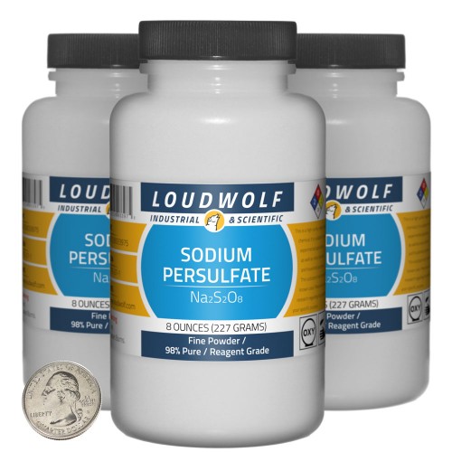 Sodium Persulfate - 1.5 Pounds in 3 Bottles