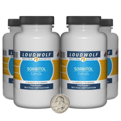 Sorbitol - 1.5 Pounds in 4 Bottles