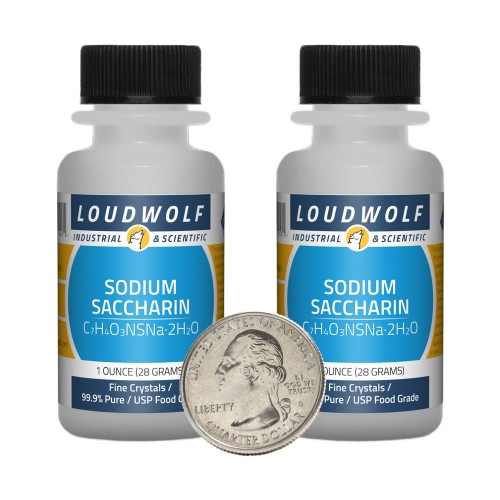 Sodium Saccharin - 2 Ounces in 2 Bottles