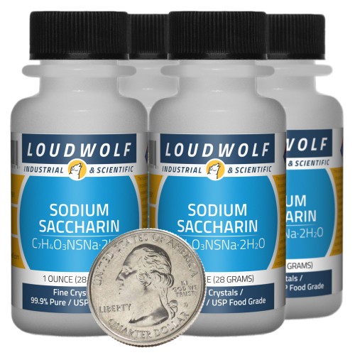 Sodium Saccharin - 4 Ounces in 4 Bottles