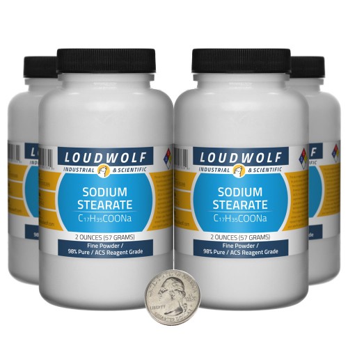 Sodium Stearate - 8 Ounces in 4 Bottles