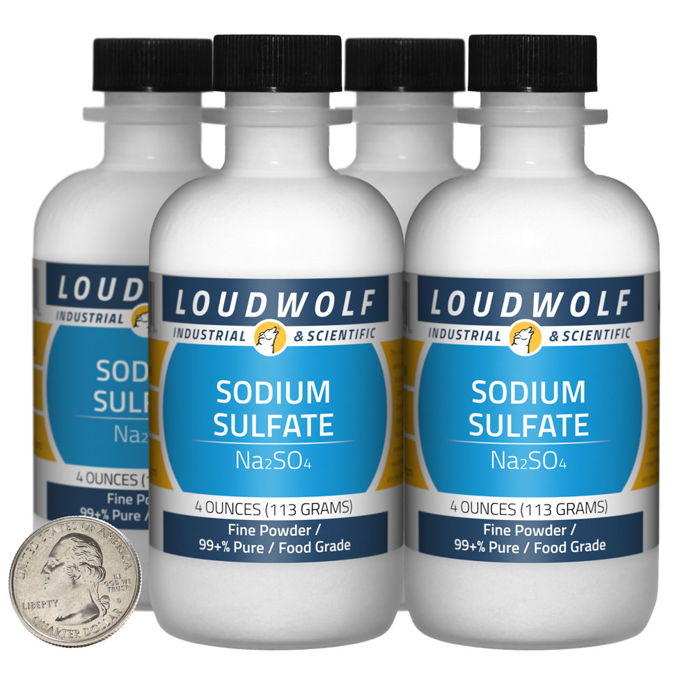 Sodium Sulfate - 1 Pound in 4 Bottles Sodium Sulfate - 1 Pound in 4 Bottles