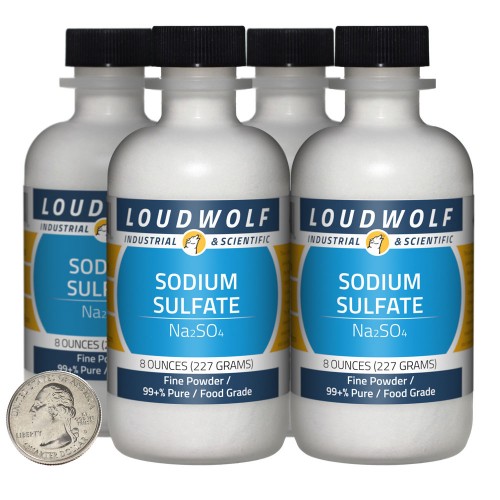 Sodium Sulfate - 2 Pounds in 4 Bottles Sodium Sulfate - 2 Pounds in 4 Bottles