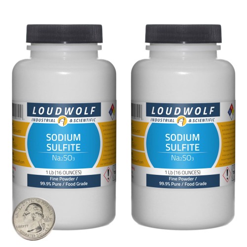 Sodium Sulfite - 2 Pounds in 2 Bottles