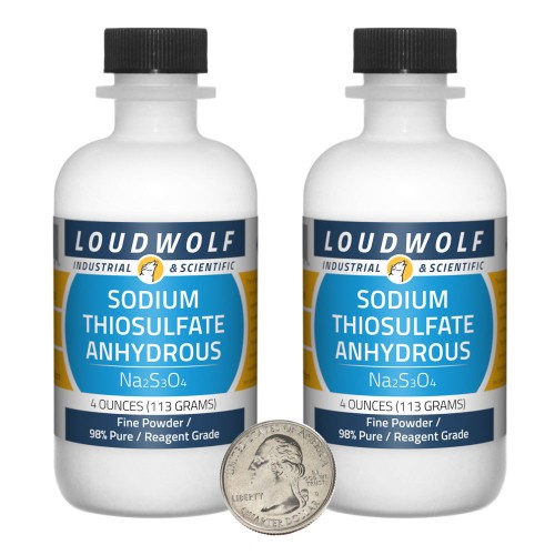 Sodium Thiosulfate Anhydrous Powder - 8 Ounces in 2 Bottles Sodium Thiosulfate Anhydrous Powder - 8 Ounces in 2 Bottles