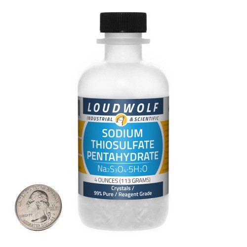 Sodium Thiosulfate Pentahydrate Crystals - 4 Ounces in 1 Bottle