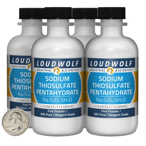 Sodium Thiosulfate Pentahydrate - 1 Pound in 4 Bottles Sodium Thiosulfate Pentahydrate - 1 Pound in 4 Bottles