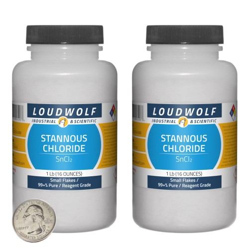 Stannous Chloride - 2 Pounds in 2 Bottles